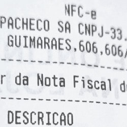 Uma fonte de nota cupom fiscal pequeno menor, mas muito usada (fonteY2) –  Fonte de fatura e cupom nota fiscal