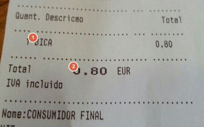 Uma fonte de nota cupom fiscal pequeno menor, mas muito usada (fonteY2) –  Fonte de fatura e cupom nota fiscal