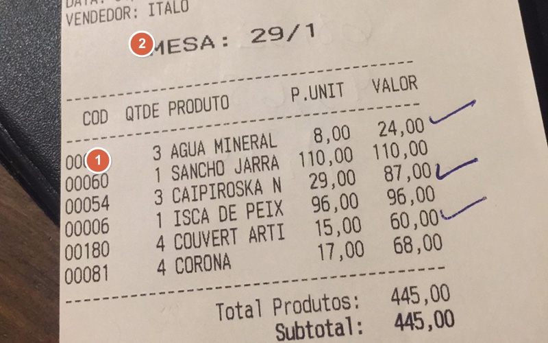 Uma fonte de nota cupom fiscal pequeno menor, mas muito usada (fonteY2) –  Fonte de fatura e cupom nota fiscal